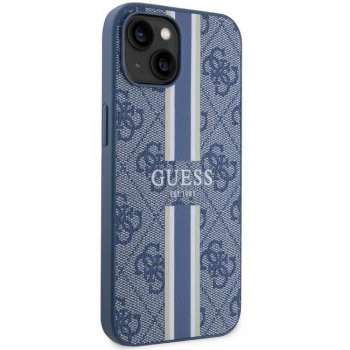 Guess - Guess iPhone 14 Plus Mobilskal MagSafe 4G Printed Stripes Bl