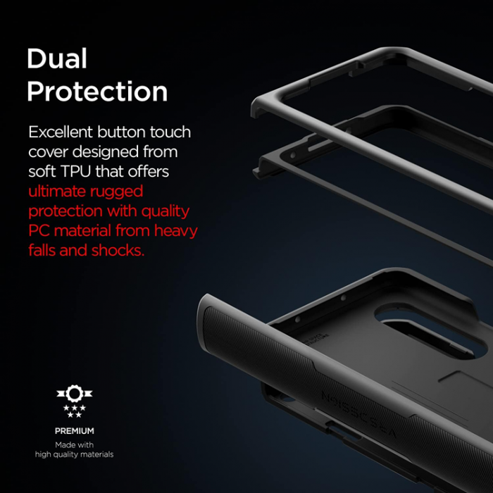 A-One Brand - Galaxy Z Fold 3 Mobilskal VRS DESIGN Terra Guard - Svart