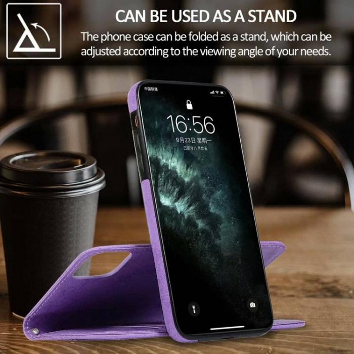 A-One Brand - iPhone 14 Pro Plnboksfodral 2-in-1 Detachable - Lila