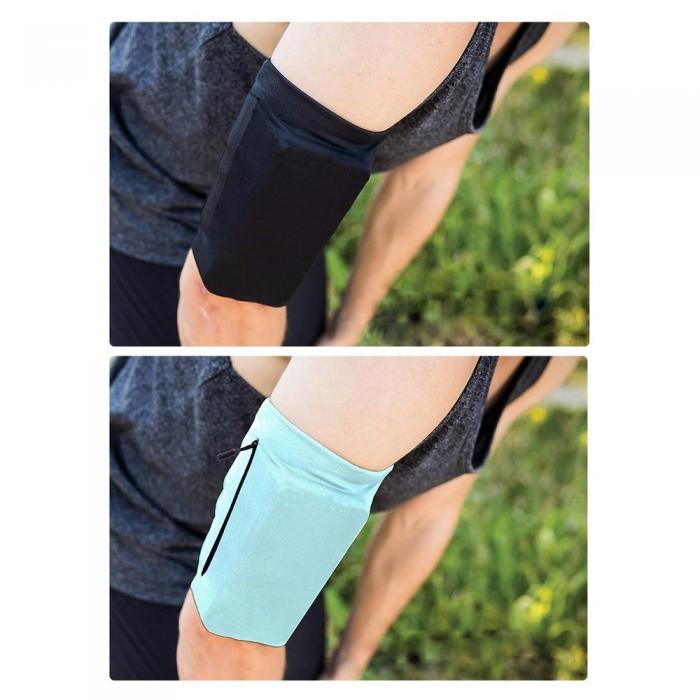 A-One Brand - Elastic Fabric Armband L Running Fitness - Bl