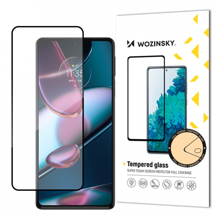 Wozinsky - Wozinsky Motorola Edge 30 Hrdat Glas Skrmskydd - Svart