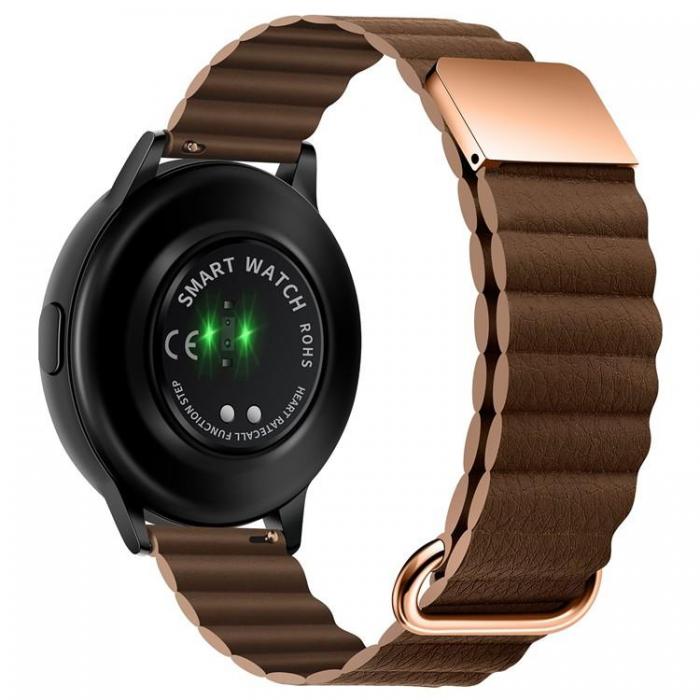 A-One Brand - Galaxy Watch 6 (40mm) Armband kta Lder - Brun