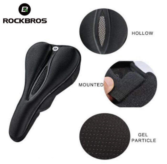 Rockbros - Rockbros gel Cykelstolsverdrag av silikon - Svart