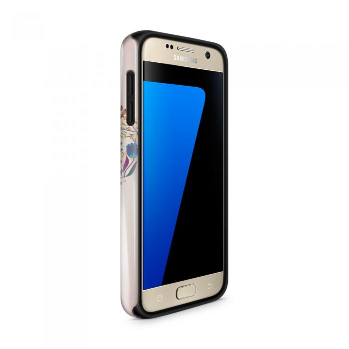 UTGATT5 - Tough mobilskal till Samsung Galaxy S7 - Blommigt hjrta