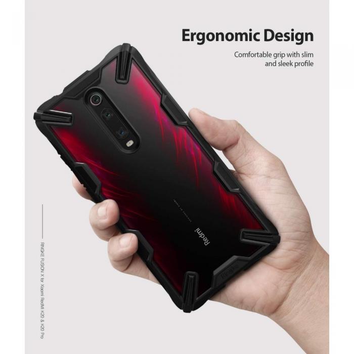 UTGATT5 - RINGKE Fusion X mobilskal Xiaomi Mi 9T / Mi 9T Pro Svart