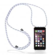 CoveredGear-Necklace - Boom iPhone 6 Plus skal med mobilhalsband- White Stripes Cord