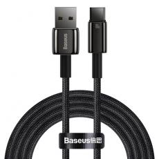 BASEUS - Baseus Tungsten USB-A till USB-C Kabel 100W 2m - Svart