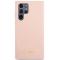 Guess - Guess Galaxy S23 Ultra Skal Silicone Script Metal Logo - Rosa