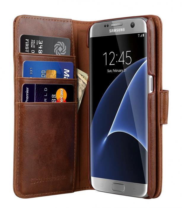 UTGATT4 - CoveredGear Signature Plnboksfodral till Samsung Galaxy S7 - Brun