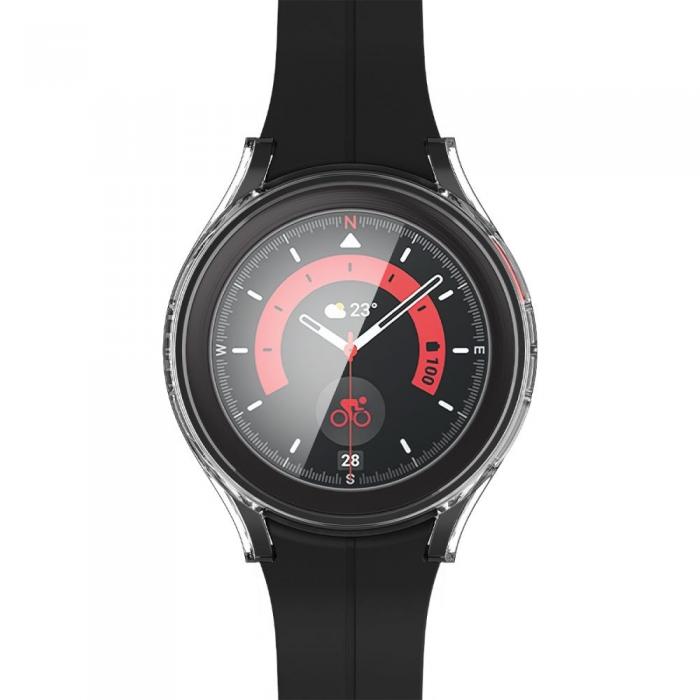 Spigen - Spigen Galaxy Watch 5 Pro (45mm) Skal och Hrdat Glas Skrmskydd - Crystal Clear