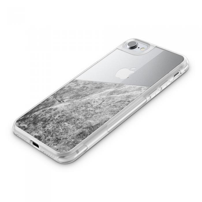 UTGATT5 - Fashion mobilskal till Apple iPhone 8 Plus - Half marble grey