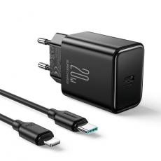 Joyroom - Joyroom PD Väggladdare USB-C 20W Lightning Kabel - Svart