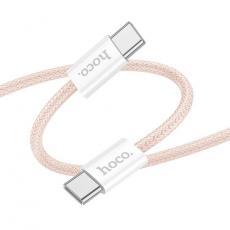 Hoco - Hoco Kabel Typ-C till Typ-C 1m 60W X104 3A - Rosa