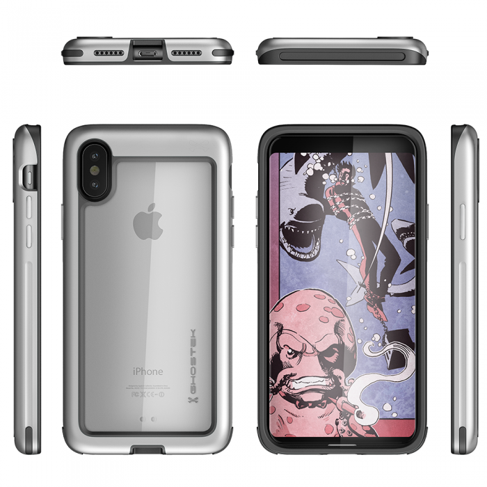 Ghostek - Ghostek Atmoic Slim Skal till Apple iPhone XS / X - Silver