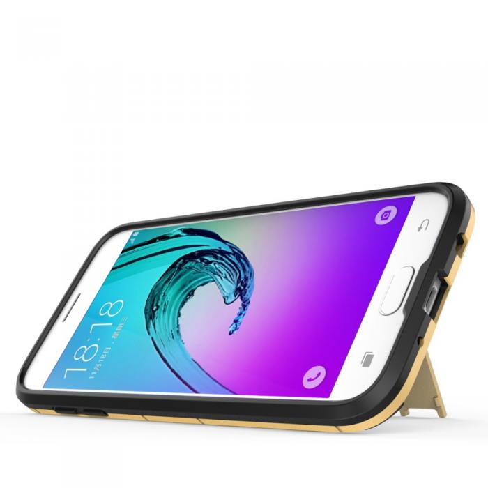 UTGATT4 - Kick-Stand Mobilskal till Samsung Galaxy J5 (2017) - Gold