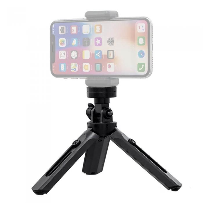 Ruhtel - Mini Tripod telefonhllare selfie stick GoPro Svart