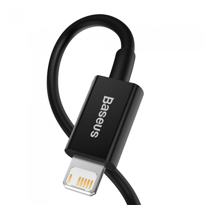 BASEUS - Baseus Superior Fast Charging Lightning - USB Kabel 2m - Svart