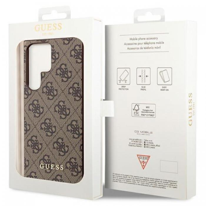 Guess - Guess Galaxy S24 Ultra Mobilskal 4G Charms Collection - Brun