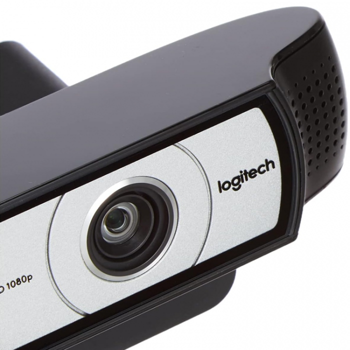 Logitech - Logitech C930c HD Smart 1080P Webbkamera med skydd - Svart