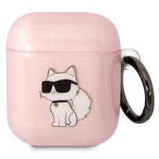 KARL LAGERFELD - KARL LAGERFELD AirPods 1/2 Skal Ikonik Choupette - Rosa