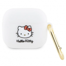 Hello Kitty - Hello Kitty AirPods 3 Skal Silikon 3D Kitty Head - Vit