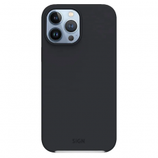 SiGN - SiGN iPhone 13 Pro Mobilskal Liquid Silikon - Svart
