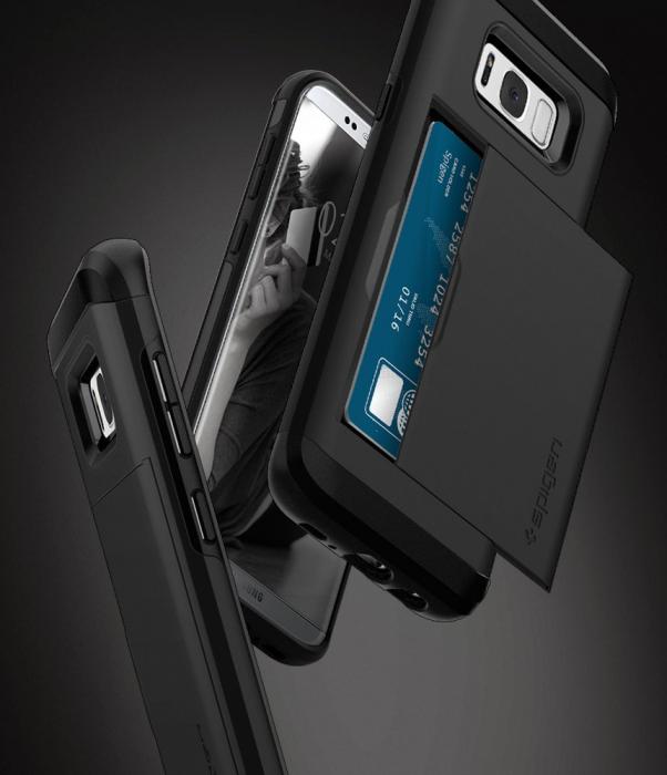 UTGATT5 - SPIGEN Slim Armor CS Skal till Samsung Galaxy S8 - Svart