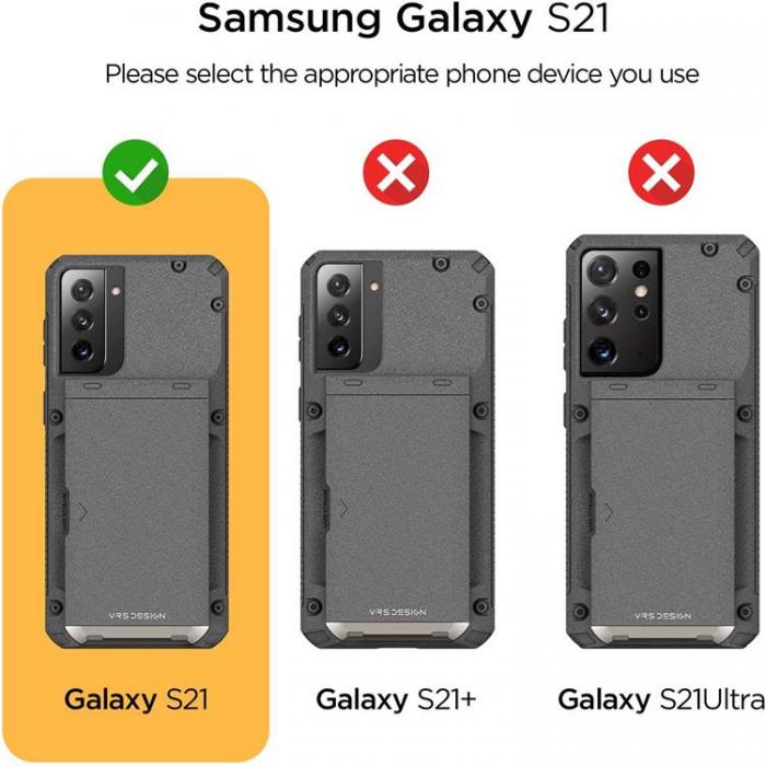 UTGATT4 - VRS DESIGN - Damda Glide Pro Skal Samsung Galaxy S21 - Sandstone