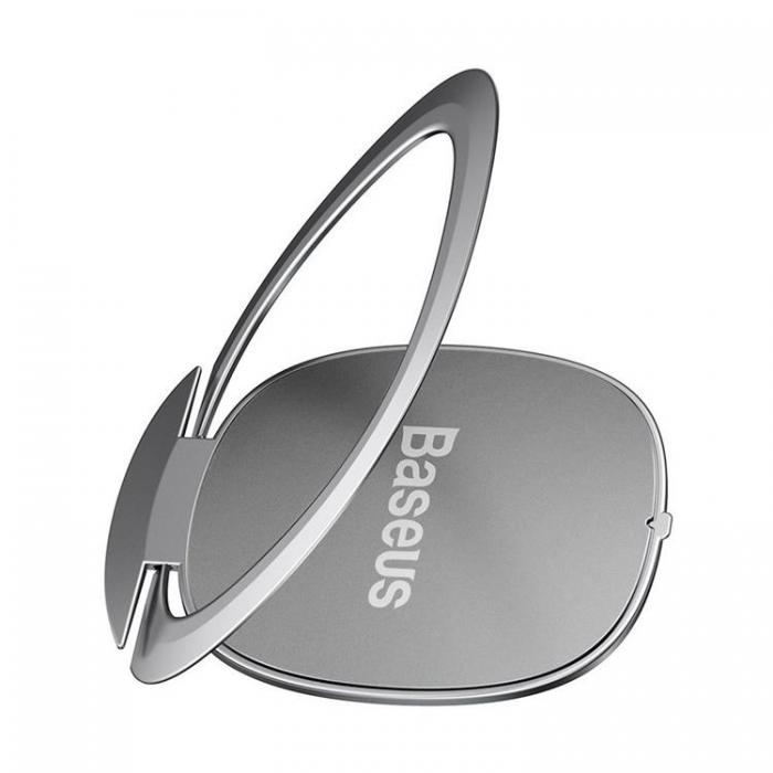 BASEUS - Baseus Ringhllare Ultra-Thin Self-adhesive kickstand - Silver