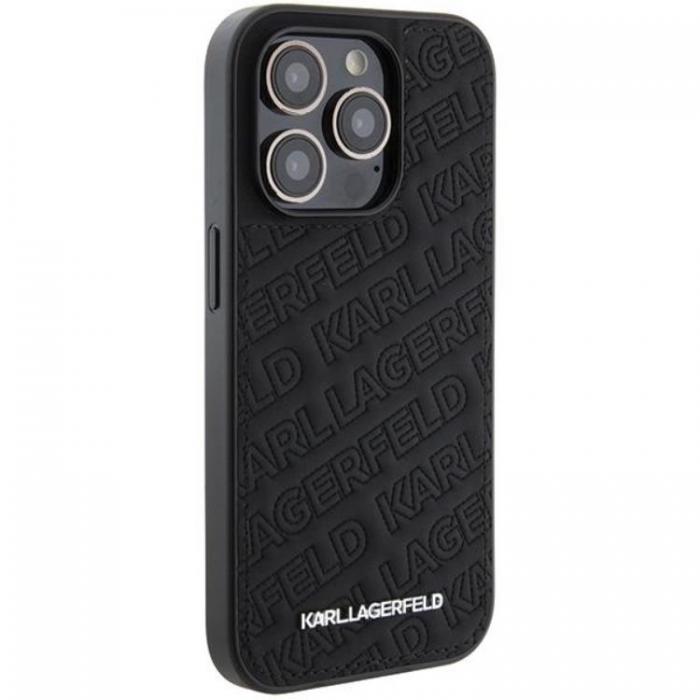 KARL LAGERFELD - KARL LAGERFELD iPhone 15 Pro Mobilskal Quilted K Pattern - Svart