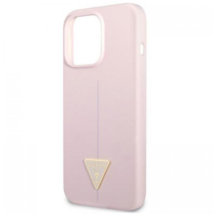 Guess - Guess iPhone 13 Pro Max Skal Silicone Triangle - Lila