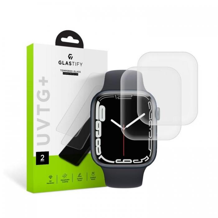 UTGATT1 - Glastify 2-Pack Hrdat glas Apple Watch 7/8 (41mm) - Clear