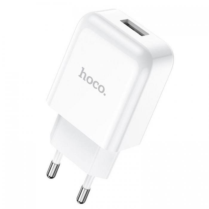 Hoco - Hoco Vggladdare Adapter USB-A - Vit