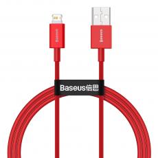 BASEUS - Baseus Fast Charging Lightning - USB Kabel 1 m - Röd