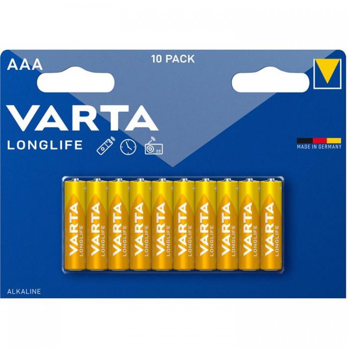 UTGATT1 - Varta 10-pack Longlife AAA / LR03 Batteri