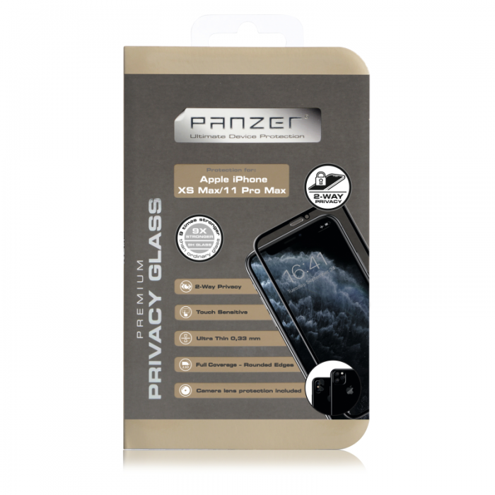 UTGATT1 - Panzer - Full-Fit Privacy Glass 2-way iPhone XS Max/11 Pro Max