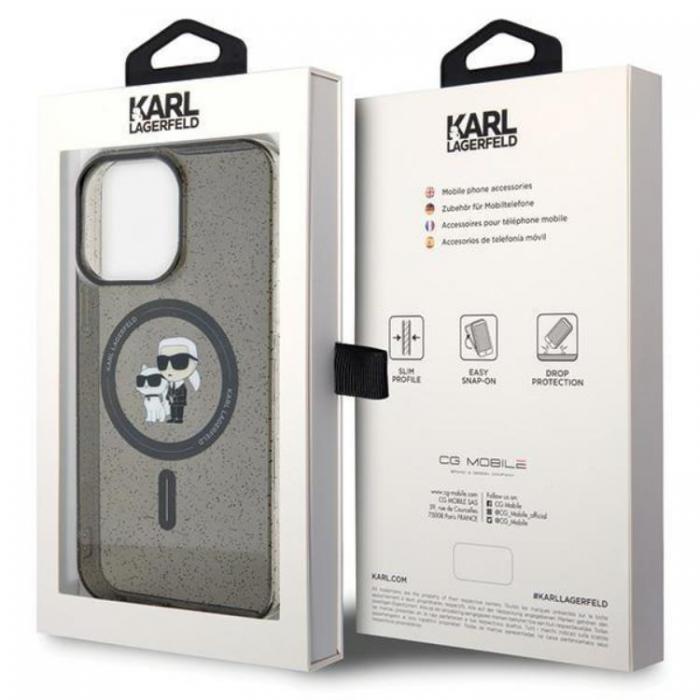 KARL LAGERFELD - Karl Lagerfeld iPhone 15 Pro Max Mobilskal Magsafe Glitter