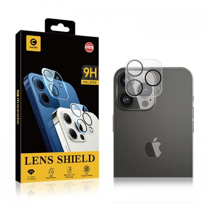 Mocolo - MOCOLO iPhone 14 Pro KameraLinsskydd i Hrdat Glas 9H - Clear