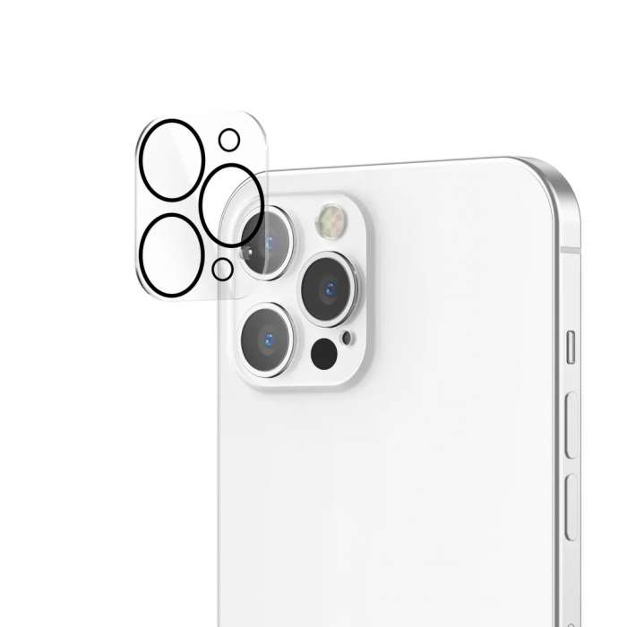 SiGN - SiGN iPhone 12 Pro Max Kameralinsskydd i Hrdat Glas - Transparent
