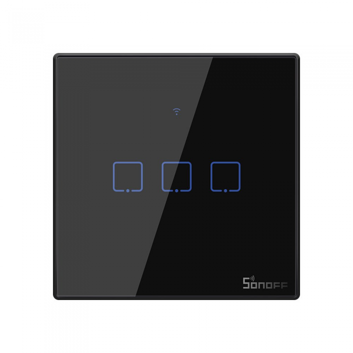 Sonoff - Sonoff 3-Channel Wi-Fi Smart Switch T3EU3C-TX - Svart