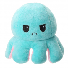 Fidget Toys - Dubbelsidig Vändbar Octopus Flip - Blå/Rosa