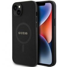 Guess - Guess iPhone 15 Plus Mobilskal Magsafe Saffiano - Svart