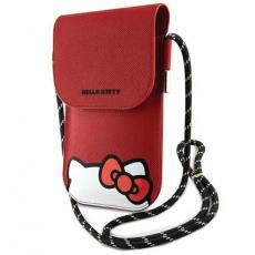 Hello Kitty - Hello Kitty Halsbandsfodral Läder Hiding Kitty - Röd