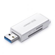 Ugreen - Ugreen Bärbar TF/SD-kortläsare för USB 3.0 - Vit