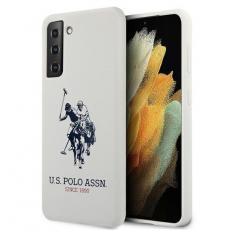 US Polo - US Polo Silicone Logo Skal Galaxy S21 Plus - Vit