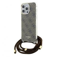 Guess - Guess iPhone 15 Pro Mobilhalsband Skal 4G Print - Brun