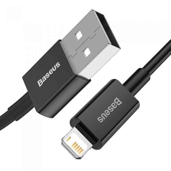 BASEUS - Baseus Fast Charging Lightning USB Kabel 1 m - Svart