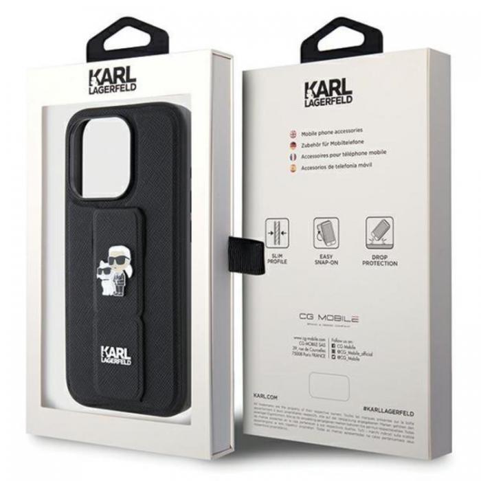 KARL LAGERFELD - KARL LAGERFELD iPhone 11/XR Mobilskal Gripstand Saffiano Pins