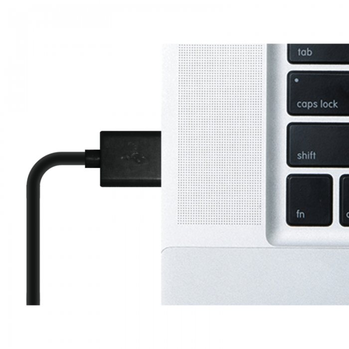 UTGATT1 - Puro USB-A Micro USB Kabel 2m - Svart