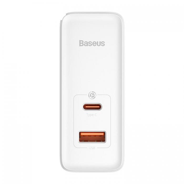 BASEUS - Baseus GaN Vggladdare USB Till Typ-C 100W - Vit